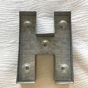 Galvanized Letter H Light